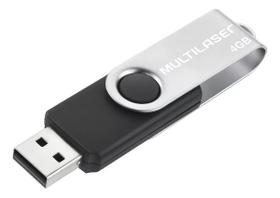 Pen Drive Twist Multilaser 4gb Usb Preto Pd586 Leitura 10mbs