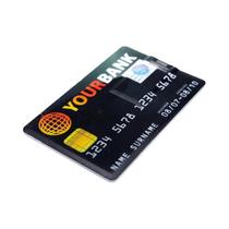 Pen Drive USB 2.0 De Alta Velocidade 64GB 32GB 16GB 8GB Em Formato De Cartão De Crédito Presente