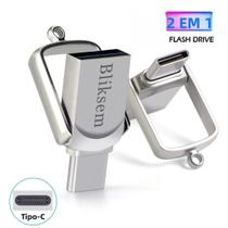 Pen Drive USB 2.0 De Alta Velocidade Bliksem 2 Em 1, 32GB, 64GB, 128GB, Tipo-C Para PC Pen Drive USB 2.0 De Alta Velocidade Bliksem 2 Em 1, 32GB, 64GB, 128GB, Tipo-C Para PC