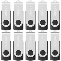 Pen Drive USB 2.0 Enfain 16GB - Pacote com 10 Unidades Pretas