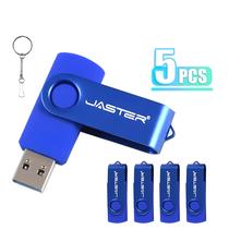 Pen Drive USB 5 Peças (128GB, 64GB, 32GB, 16GB) com Chaveiro - Presente Criativo