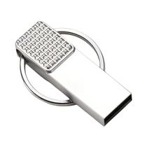 Pen Drive USB De Metal Prata 32GB 64GB 128GB 16GB 8GB 4GB USB 2.0