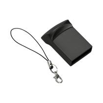 Pen Drive USB Mini Metal Preto e Prata - 16GB, 32GB e 64GB - Presente Criativo