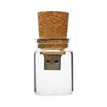 Pen Drive USB Transparente Em Formato De Garrafa De Vidro Flutuante 8GB 16GB 32GB 64GB 128GB JASTER,