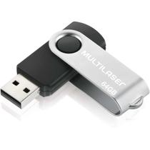 Pen Drive USB TWIST 64GB Preto - Multilaser