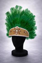 Penacho Cocar com Verde - Umbanda Candomblé