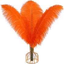 Penas de avestruz THARAHT Orange 35-40 cm para festa de casamento x12 Penas de avestruz THARAHT Orange 35-40 cm para festa de casamento x12
