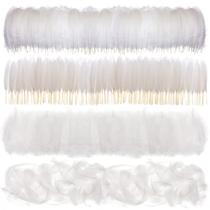 Penas, ganso natural branco MWOOT, 7-15 cm, 400 peças Penas, ganso natural branco MWOOT, 7-15 cm, 400 peças