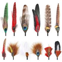 Penas para chapéu Feel FunFeather Feather 12 peças de cores variadas Penas para chapéu Feel FunFeather Feather 12 peças de cores variadas