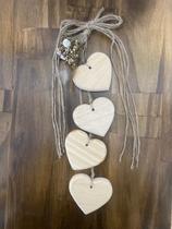 Penca de Coração c/ 4 unidades. Decoração de Porta. Decoração de Casa