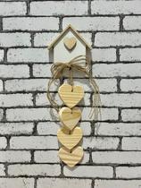 Penca de Coração Natural com Casinha Decoração de Porta Decoração de Casa