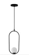 Pend Boll Oval Preto Fosco Caisma