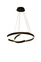 Pendente 2 Anéis Abertos Preto 60cm Led 105W 3200K Bivolt