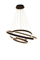 Pendente 3 Anéis Abertos Preto 80cm Led 195W 3200K Bivolt Pendente 3 Anéis Abertos Preto 80cm Led 195W 3200K Bivolt