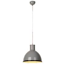 Pendente 30Cm Cúpula em Metal Cinza Balcão 1 Lâmpada E14 Bivolt Luciin