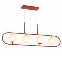 Pendente 80CM Metal/Vidro Cobre Fosco 4L G9 Old Artisan PD-5359-COF Pendente 80CM Metal/Vidro Cobre Fosco 4L G9 Old Artisan PD-5359-COF