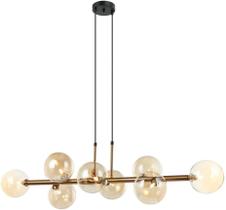 Pendente Abaporu HL004G bronze globos champagne 8XG9 110cm Bella