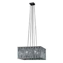Pendente Adagio Cromado com Cristais Transparente 40cm 4G9 HO020 Bella Pendente Adagio Cromado com Cristais Transparente 40cm 4G9 HO020 Bella