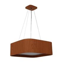 Pendente adri wa5005pdib wood quadrado arredondado 50x50cm 5xe27 Pendente adri wa5005pdib wood quadrado arredondado 50x50cm 5xe27