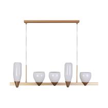 Pendente Akemi VL016 Cúpulas Vidro + 5X G9 Branco Quente Starlux ST2535