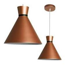 Pendente Alumínio Columbus Cobre Detalhe Preto - Click Injet