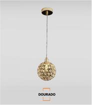 Pendente Alumínio Com Cristal Bocal G9