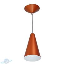 Pendente Alumínio Cone 20cm Cobre Com Interior Branco E27 Pendente Alumínio Cone 20cm Cobre Com Interior Branco E27