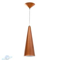 Pendente Alumínio Cone 30cm Cobre Com Interior Branco E27 Pendente Alumínio Cone 30cm Cobre Com Interior Branco E27