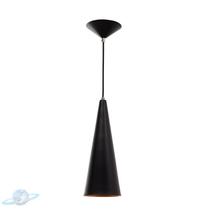Pendente Alumínio Cone 30cm Preto Com Interior Cobre E27