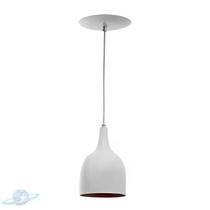 Pendente Alumínio Gota 20cm Branco Com Interior Cobre E27 Pendente Alumínio Gota 20cm Branco Com Interior Cobre E27