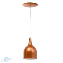 Pendente Alumínio Gota 20cm Cobre Com Interior Branco E27 Pendente Alumínio Gota 20cm Cobre Com Interior Branco E27