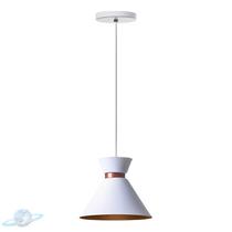 Pendente Alumínio Retro Vintage Branco Com Cobre E27 Pendente Alumínio Retro Vintage Branco Com Cobre E27