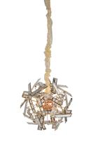 Pendente Alumínio Rose Gold e Cristal 6G9 45cm Pendente Alumínio Rose Gold e Cristal 6G9 45cm