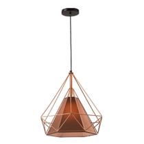 Pendente Alumínio RPX Aramado Piramidal 25cm Cobre/Café - Startec Bivolt