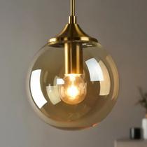 Pendente Âmbar, Vidro, Brinde Lâmpada, E27, LexLight Pendente Âmbar, Vidro, Brinde Lâmpada, E27, LexLight