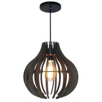 Pendente Ana Maria Braga Soquete E27 Imitação Madeira 30cm Pendente Ana Maria Braga Soquete E27 Imitação Madeira 30cm