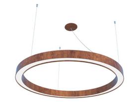 Pendente Anel 40cm LED 15w 2700k em Madeira Imbuia