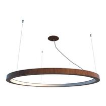 Pendente Anel 60x4 LED 2700k 25w em Madeira Imbuia