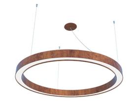Pendente Anel 60x6 LED 25w 2700k em Madeira Imbuia