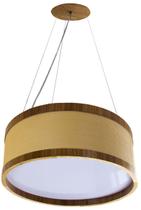 Pendente Antares Rattan de Madeira Redondo Madeluz 60x22 cm Freijó Pendente Antares Rattan de Madeira Redondo Madeluz 60x22 cm Freijó