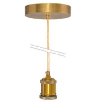 Pendente Antique 1xE27 Alumínio Dourado