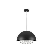 Pendente Aqua Meia Lua com Cristais E27 30cm Bronzearte