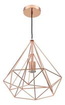 Pendente Aramado 1 Lampada Em Metal Cobre Byron - Inspire
