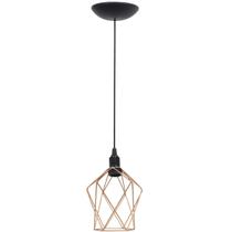 Pendente Aramado Cálice P Luminária Lustre Teto Retrô Vintage Industrial Balcão Cobre Rose Gold