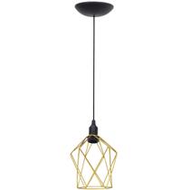 Pendente Aramado Cálice P Luminária Lustre Teto Retrô Vintage Industrial Balcão Dourado