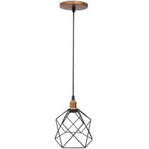 Pendente Aramado Cálice Preto Luminária Lustre Industrial Teto Vintage Cobre Rose Agp Ilumini