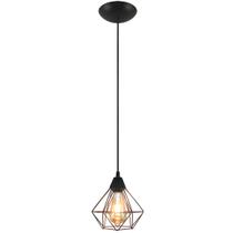 Pendente Aramado Diamante Medio Preto todos ambientes Pendente Aramado Diamante Medio Preto todos ambientes