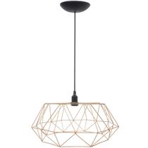Pendente Aramado Estádio Grande Cabo 2M Luminária Lustre Teto Moderno Retrô Vintage Cobre Rose Gold
