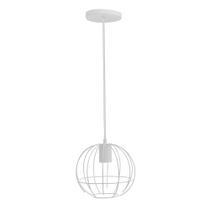 Pendente Aramado Médio Bolinha Teto Retro Lustre Cobre Preto Branco Sala Quarto Banheiro Lavabo