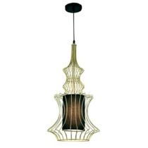 Pendente Aramado Metal Dourado/Preto Ø38cm 1xE27 Pendente Aramado Metal Dourado/Preto Ø38cm 1xE27
